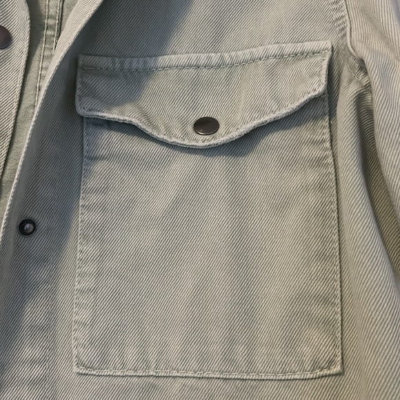 Green Zara washed denim shirt with optional belt - Picture 3 of 7